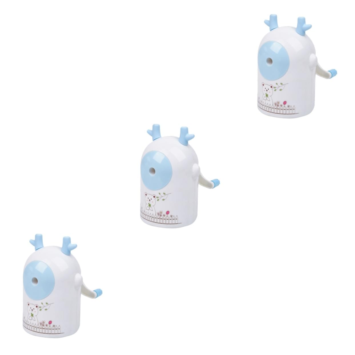 Temperamatite Manuale Da 3 Pezzi Per Ragazzi Ragazze E Studenti in Plastica Con Design A Forma Di Animale Facile Da Temperare