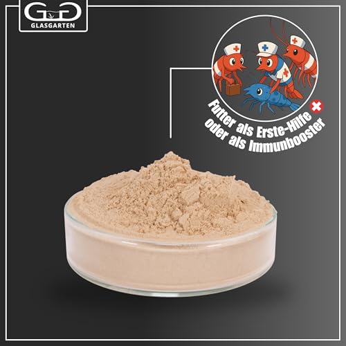 GlasGarten ShrimpFit | 35g – Spezialfutter für Ziergarnelen, Immunbooster für verbesserte Abwehrkräfte, enthält wichtige Wirkstoffe wie Beta-Glucane, Mineralien & Chitin