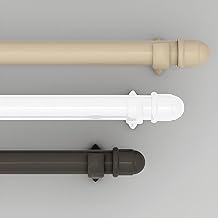 Varão em Madeira para Cortina Simples 1,00 metro 19mm Colorido (Branco)