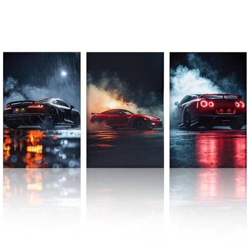 Cumnvulnt 3 Stück Auto Poster, Supercar Wandbilder Art Prints, Auto Bilder für Jugendzimmer Deko Jungen, Büro, Schlafzimmer, Wohnzimmer, Garagendekoration (Ungerahmt, 40 x 30 cm) Cumnvulnt 3 Stück Auto Poster, Supercar Wandbilder Art Prints, Auto Bilder für Jugendzimmer Deko Jungen, Büro, Schlafzimmer, Wohnzimmer, Garagendekoration (Ungerahmt, 40 x 30 cm)