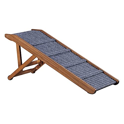 Beenbkks Pet Ramp Small Dogs Cats, Foldable Wooden Dog Ramp Safe Landing Platform And Non-Slip Traction Mat, Adjustable From 13'' To 17'', Old Injured Pet To Reach Couch Sofa High Bed Ev1033 #TOP10