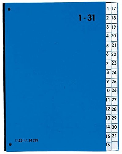 Lectern Folder 1-31 Blue Pagna 24329-02 Colour 32 TLG, klar, DIN A4