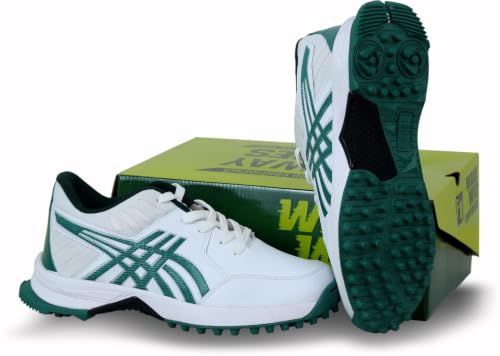 Image of FW Men's Cricket Shoes | Cricket Shoes for Men for Training & Practice | Studded Grip Sports Shoes with Lace-Up Design | Outdoor Cricket Footwear