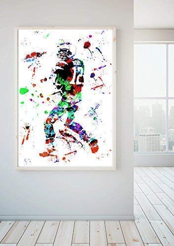 Amazon Com Tom Brady Wall Art Tom Brady Poster New England Patriots Canvas Available In Print Or Canvas Handmade