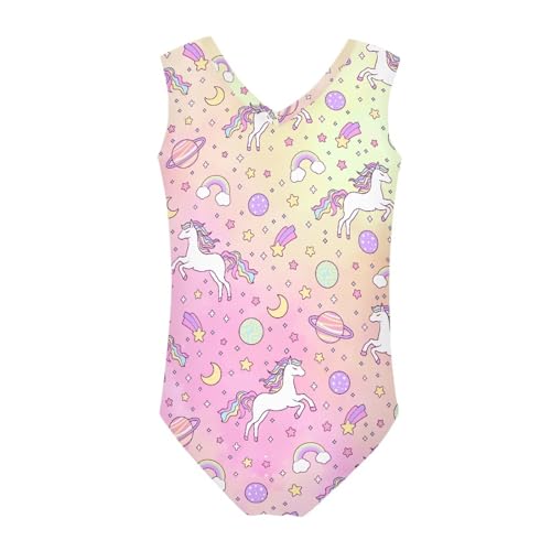 Image of Swimsuits for Girls 3-14 Summer Kids Bathing Suits Gymnastics Leotards One Piece Swimwear