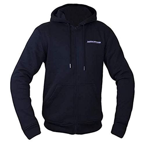 DFNDR Dapper Defender Full Zip Smart Armored Hoodie Perfect for Summer Black, L