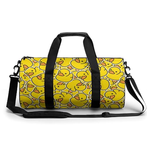 Cute Many Ducks Sport Gym Bags Wterproof Bags Small with Wet Pocket for Men Women Dance/Travel