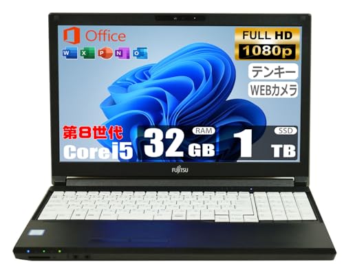 yςݕiz tHDt 8 Core i5 8350U /  32GB / SSD 1TB / MS Office 2019 / Windows 11 / FHDt eL[ WEBJ Wi-Fi 15.6C` DVDROM It