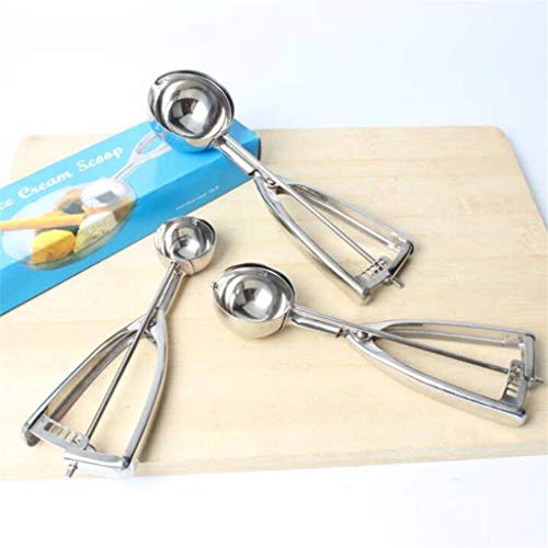 GADGETS PESADOS PARA COZINHA DE Aço Inoxidável Serenable Cupcake Melon Ice Cream, Prata, Small, 1