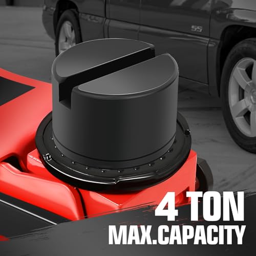 Image of DNA Motoring 2pack Floor Jack Rubber Pad, Slotted Frame Rail Protector, Car Lifting Pads Universal Jack Pad Adapter for Floor Jack, TOOLS-00624