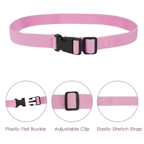 4 Pack Kids Elastic Adjustable Belts, Stretch Belts with Black Buckle for Pants Jeans, Uniform Waist Belt for Boys Girls2