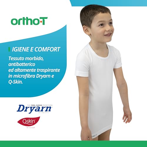 Ortho-T Maglietta Sottobusto, Maglia Intima Per Busto O Corsetto Ortopedico Correttivo Antibatterica E Traspirante, Senza Cuciture Su Fianchi E Spalle, Bianco, Taglia L - 4