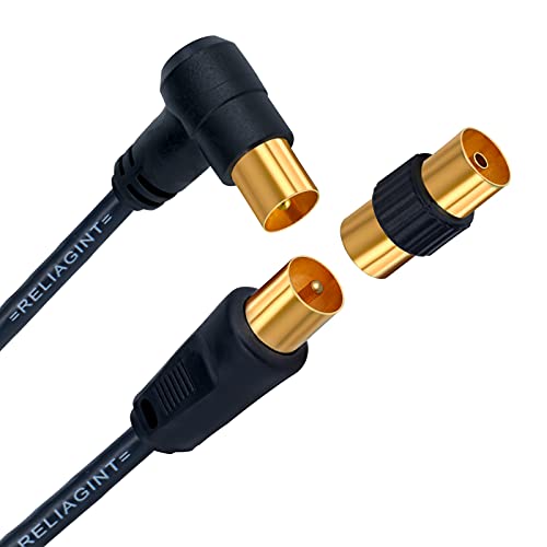 RELIAGINT TV Aerial Cable 10m Pure Copper TV Coaxial Cable with Dual ...