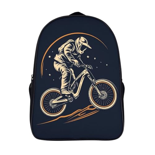 Mochila escolar de lienzo y poliéster impermeable de 40x28x16cm con estampado para estudiantes