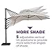 Abba Patio 11 ft Patio Offset Hanging Umbrella Outdoor Cantilever Sturdy Umbrella with Crank & Cross Base & Easy Tilt, for Garden, Backyard, Pool and Deck, Khaki