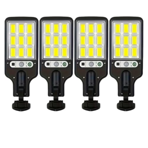 PLMOKJD Solar Street Lights Outdoor, Solar Lights Outdoor Wide Angle Solar Flood Lights Motion...
