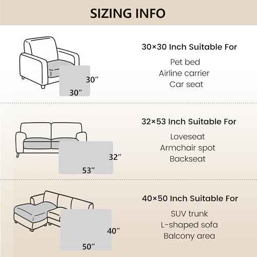 Image of gogobunny 3X Stronger Waterproof Pet Blanket, Scratch Proof Furniture Protector for Dogs Cats, Reversible Cover 40x50 Inch, Dark Stone