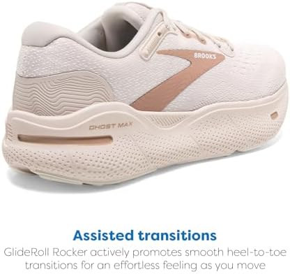 Brooks Women’s Ghost Max Cushion Neutral Running & Walking Shoe - Crystal Gray/White/Tuscany - 6.5 Medium | Image 2