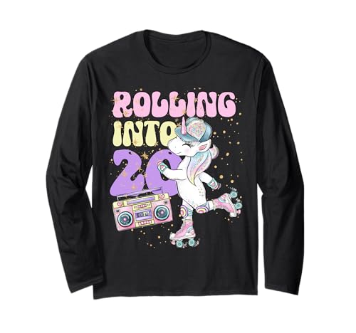 Patinaje retro de los años 90 para fiesta de cumpleaños número 20 Manga Larga