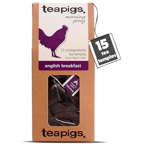 teapigs English Breakfast Tea - Black Tea Bags for An Everyday Brew - Rich and Malty Blend - 15 Temples