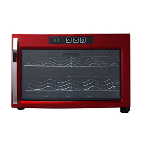 Mini Kühlschrank, Getränkekühlschrank 8 Flaschen LED Bedienoberfläche Edelstahl Glastür 1 Regaleinschübe Freistehend Energieklasse A