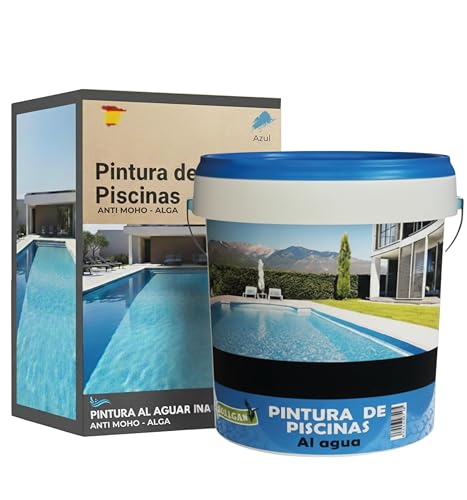 Snappy blue Pintura para Piscinas Al Agua Antialgas AZUL, 5 Litros Alta Resistencia Rayos UV Cemento, Hormigón Secado Rápido Aplicación Sencilla
