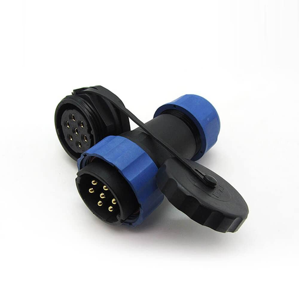 IP68 SP29 7Pin Aviation Connector Plug Straight&Socket Rear-nut Mount