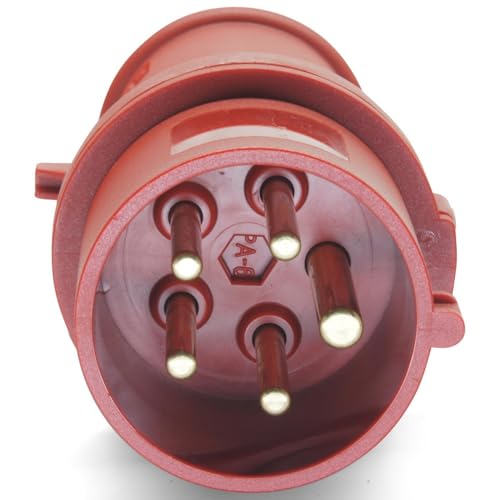 ENECEN 1532602 CEE-Anschlusskabel 400V/32A IP44 Gummi H07RN-F 5x6 mm² mit Stecker/freies Ende 5-polig 2m