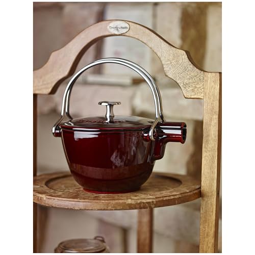 STAUB Teekanne, Wasserkessel aus Gusseisen, Rund, 16,5 cm, 1,1 L, Für alle Herdarten, Grenadine-Rot – Ansicht 2