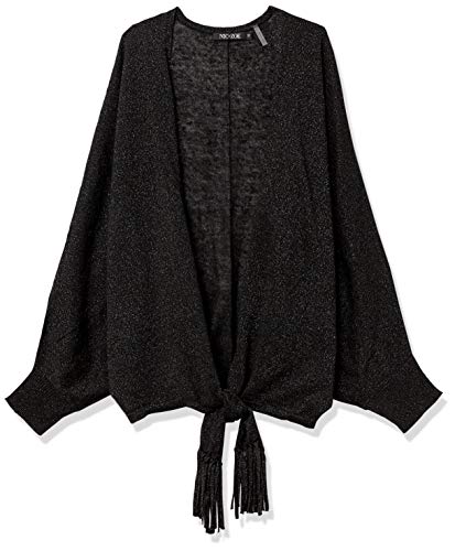 NIC+ZOE Women's Long Sleeve, Black Onyx, Large