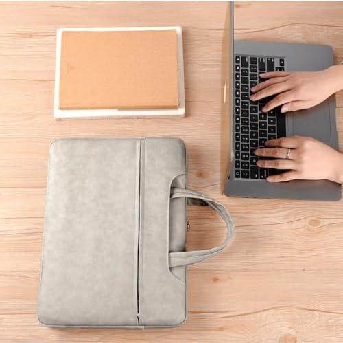 Image of TechTrendz Anti-Scratch Water Resistance, 13-14 inch Professional Laptop Bag Sleeve with Handle Compatible with MacBook Air /Pro, for MacBook Neo 13 inch (A18 Pro Chip,2026) A3404 Cover - Cream White