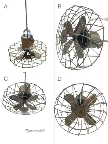 Image of Nautical Industrial Ceiling Fan Wall Mount Pedestal Electric Fan Vintage Style Chrome Finish Modern Home Decor Accent Bedroom Office Kitchen Cafe Restaurant Farmhouse Elegant Display Fan