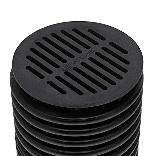 Nds Round Grate, Fits Spee-D Catch Basin Drain & 6 In. Drain Pipes & Fittings, 6 In., Black Plastic #TOP3