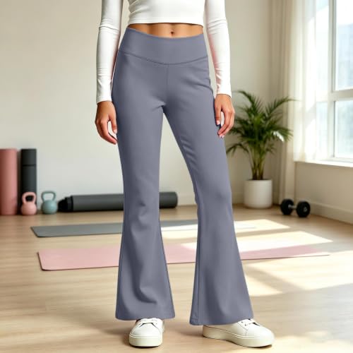 Girls Leggings 2 Pack High Waisted Flare Yoga Pants Teen Fashion Outfits - image 7