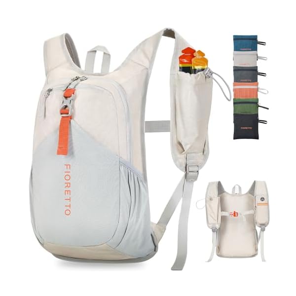 FIORETTO 15L Hiking Backpack for Women Men Mini Packable Backpack Lightweight Small Daypack for Camping Travel Outdoor, Beige