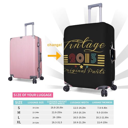 Travel Luggage Cover Vintage 2013 Original Parts Fashion Washable Baggage Suitcase Protector Fit For Luggage X-Large 5