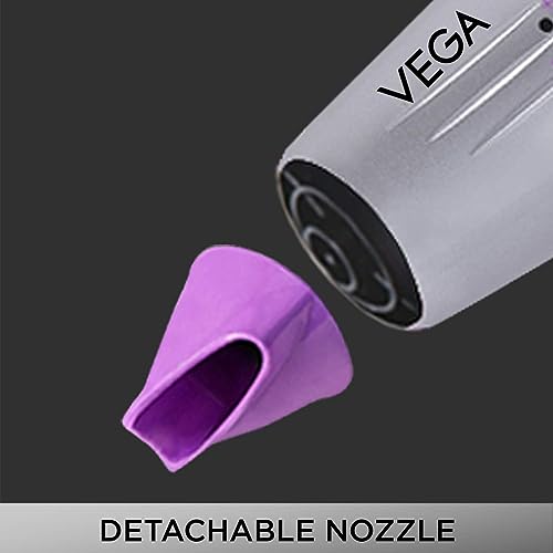 Image of VEGA Galaxy 1100 Watts Foldable Hair Dryer With Heat & Cool Setting And Detachable Nozzle (VHDH-06), Color May Vary