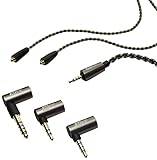 MEE audio CMB-BAL-SET Universal MMCX 2.5mm balanced audio cable with 3.5mm balanced, 4.4mm balanced, and 3.5mm stereo adapter set for Astell&Kern, FiiO, Sony, HiFiMan, and other balanced sources