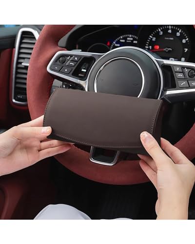 Rangement lunettes voiture marron chic pour Cayenne et route