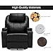 mecor Massage Recliner Chair PU Leather Recliner Chair with Heat Rocker Recliner with 360 Degree Swivel/Cup Holders/Remote Control for Living Room (Black)