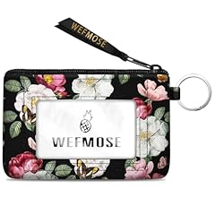 Black Floral-Wallet Keychain