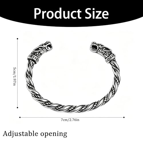 Pulsera vintage trenzada estilo vikingo para hombre miniatura 2