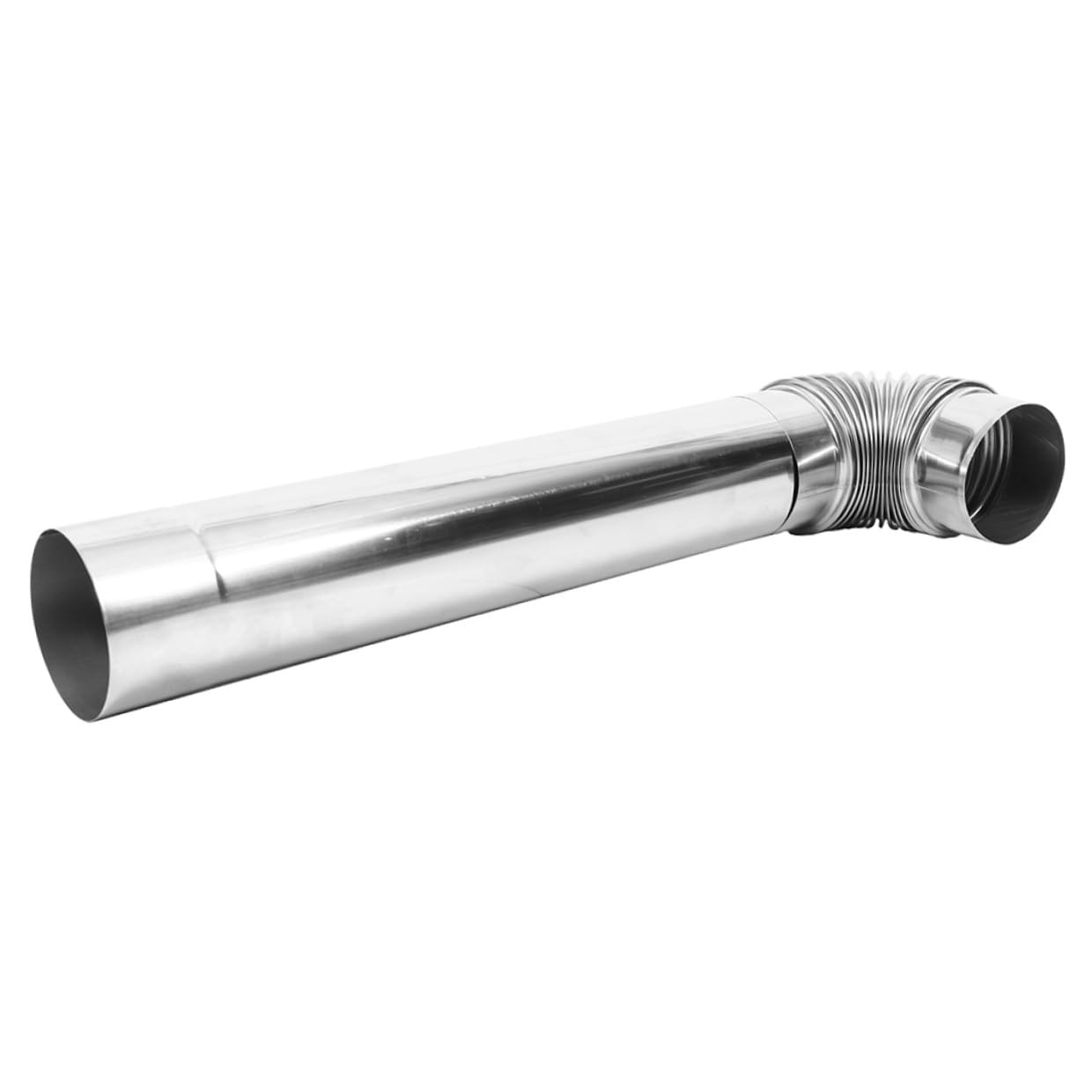 Tubo Fumaria Rotondo per Stufa, Set 1 Pezzo in Acciaio Inossidabile | Ventilazione Affidabile, Installazione Semplice, Finitura Argento, Accessorio Pratico per Uso Domestico