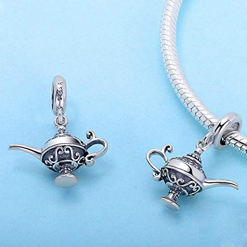 Charm de Lámpara Mágica de Aladino en Plata de Ley 925 compatible con Pulseras 2