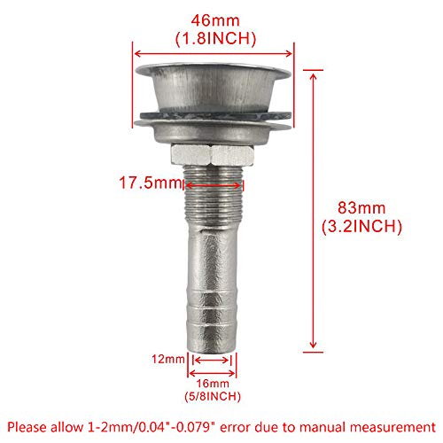 image for keehui 316 Stainless Steel Marine Grade Fuel Gas Tank Vent with Mounti