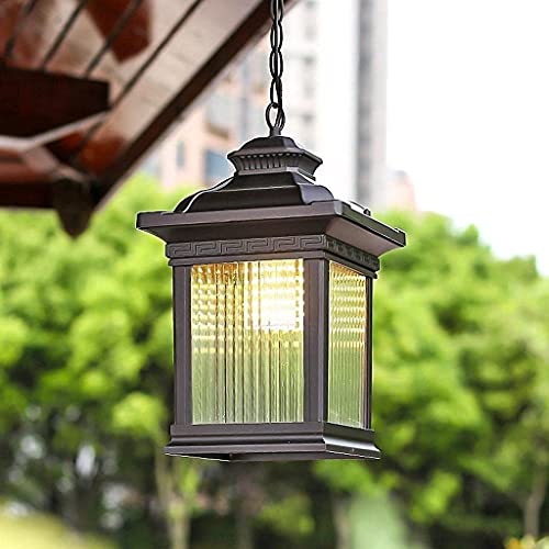 Lanterne suspendue E27 en verre pour éclairage de villa et pavillon