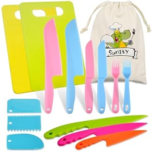 Xanotron Kindermesser 16-teiliges Küchenmesser Set