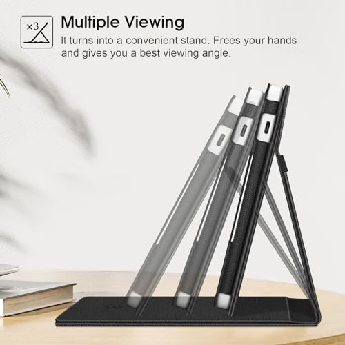 Image of Fintie Stand Case for 7 inch Kobo Libra Colour (2024) / Kobo Libra 2 (2021) eReader - [Multi-Angle Viewing] Slim Fit Vertical Stand Cover with Auto Sleep /Wake, Black