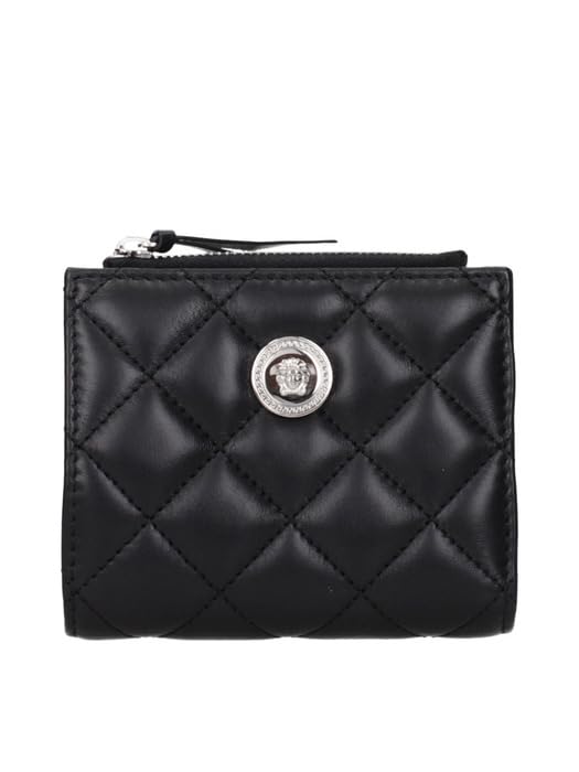 Versace Medusa Women's Quilted Black Leather Wallet