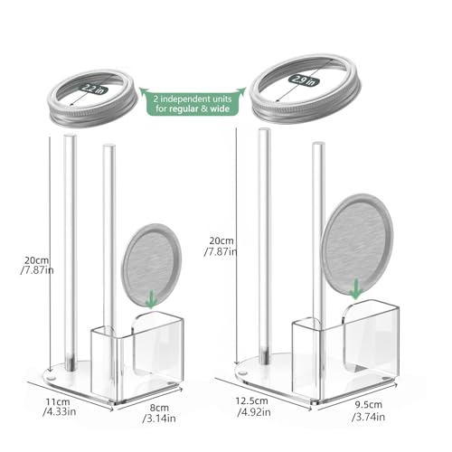 Support en acrylique pour couvercles Mason : rangement de comptoir transparent